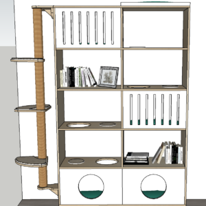 Estantería para gatos Refugio | Con rascador de madera